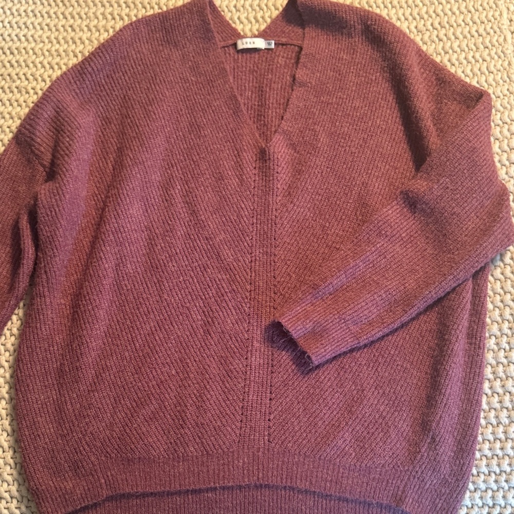 Lush Women's Berry V-Neck Sweater